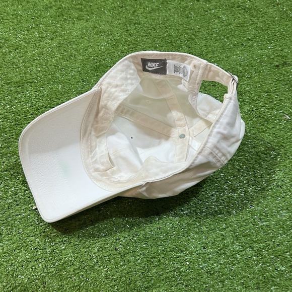 Y2K Nike Hat Adjustable Swoosh Logo Hat Black On White Silver Tag "just Do It" - Picture 4 of 4